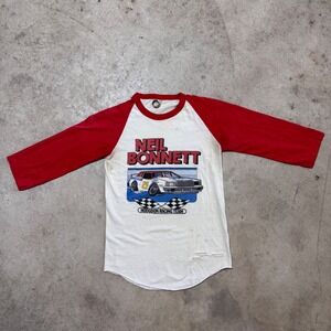 RARE Vintage 1981 Neil Bonnet NASCAR Racing T Shirt Fruit of the Loom Size Small